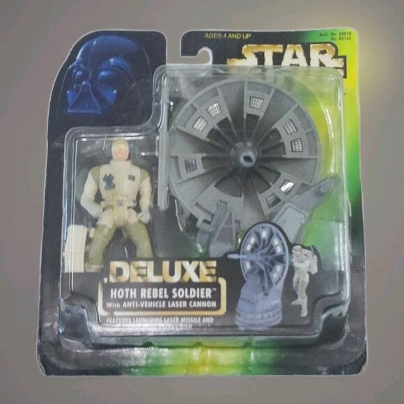 Vintage Star Wars Deluxe Hoth Rebel Soldier Action Figure Power of the Force New - Picture 1 of 7